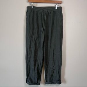 J.Jill Green Linen Blend Folded Hem Casual Pants Size XS
